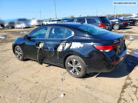 2021 Nissan Sentra Sv VIN 3N1AB8CV5MY242785 фото 2