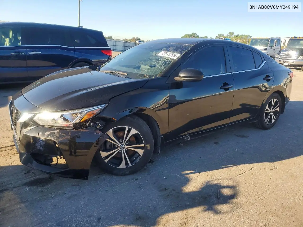 2021 Nissan Sentra Sv VIN 3N1AB8CV6MY249194 фото 1