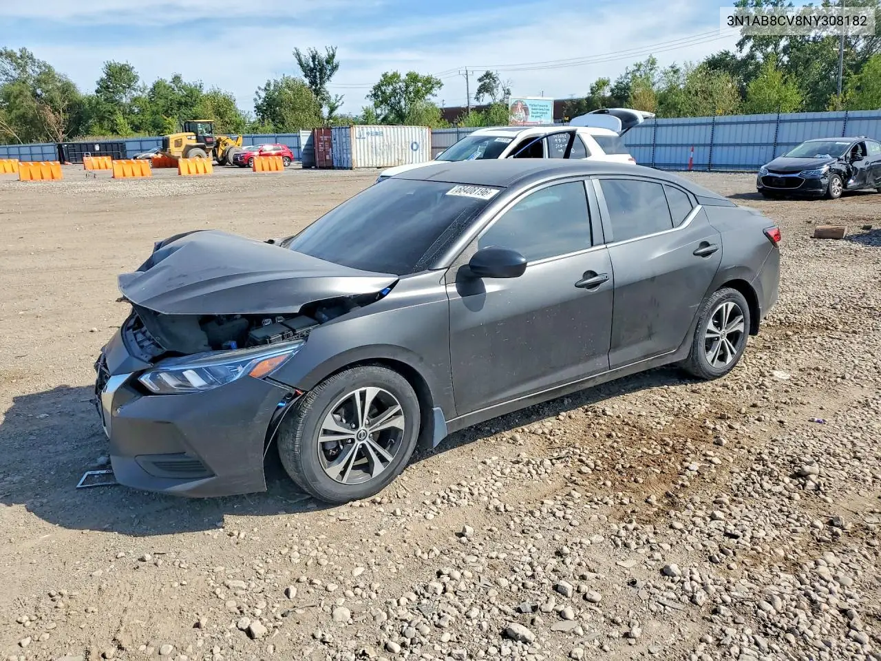 2022 Nissan Sentra Sv VIN 3N1AB8CV8NY308182 фото 1