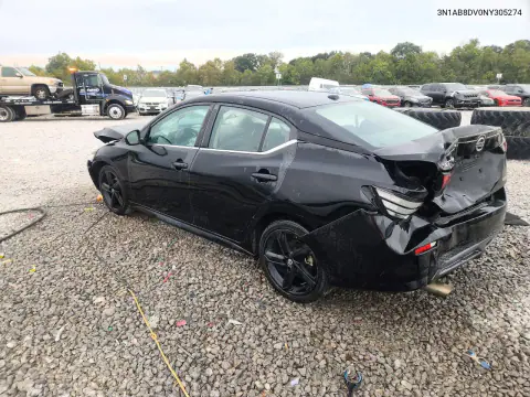 2022 Nissan Sentra Sr VIN 3N1AB8DV0NY305274 фото 2