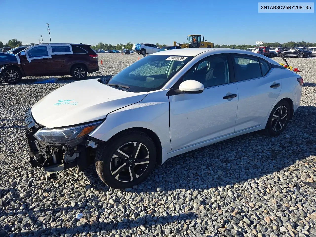 2024 Nissan Sentra Sv VIN 3N1AB8CV6RY208135 фото 1