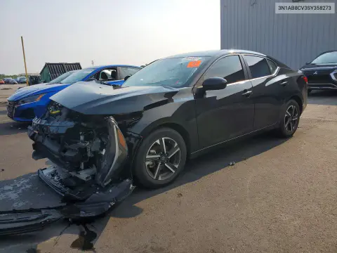 3N1AB8CV3SY358273 — 2025 Nissan Sentra, Передняя часть, фото до ремонта
