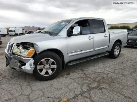 1N6AA07AX6N523731 — 2006 Nissan Titan, Передняя часть, фото до ремонта