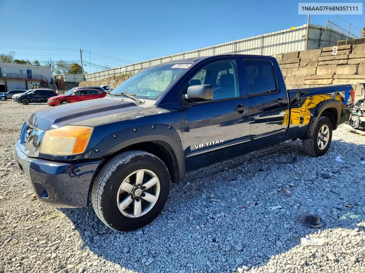 2008 Nissan Titan Xe VIN 1N6AA07F68N357111 фото 1
