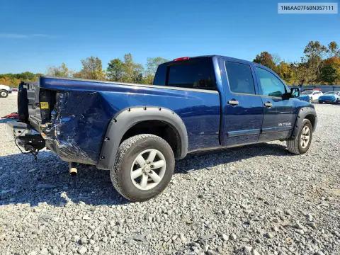 2008 Nissan Titan Xe VIN 1N6AA07F68N357111 фото 3