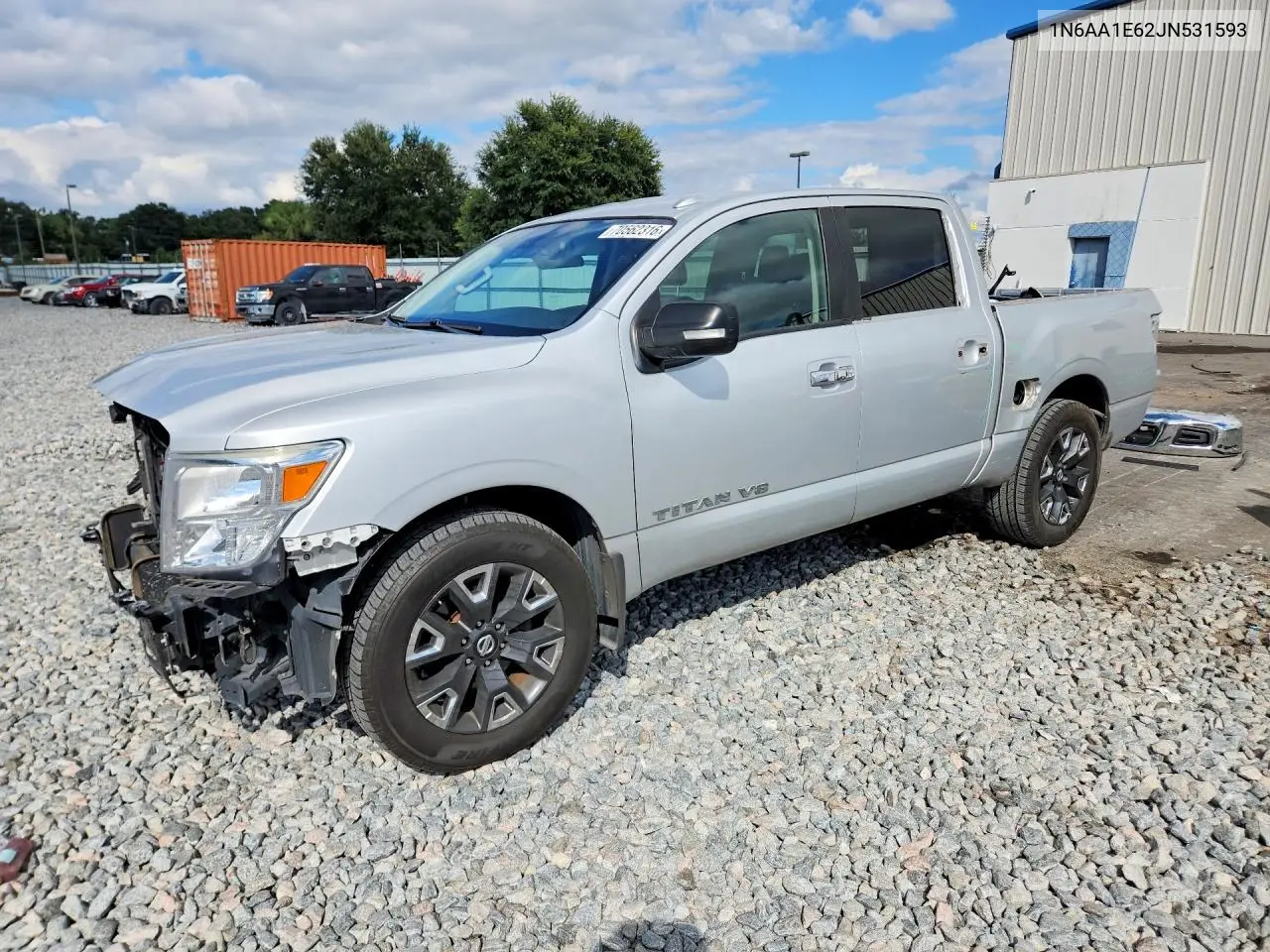 2018 Nissan Titan Sv VIN 1N6AA1E62JN531593 фото 1