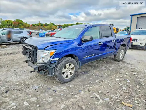 1N6AA1E58JN511517 — 2018 Nissan Titan, Передняя часть, фото до ремонта