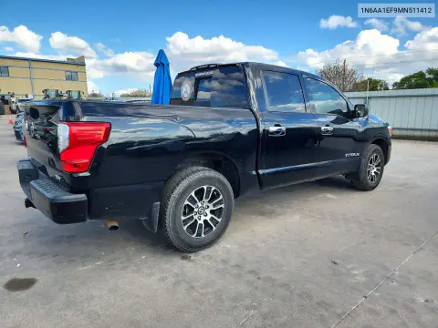 2021 Nissan Titan Sv VIN 1N6AA1EF9MN511412 фото 3
