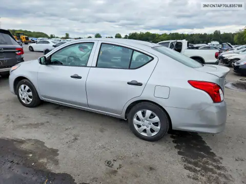 3N1CN7AP7GL835788 — 2016 Nissan Versa, фото 2 с аукциона Copart, Передняя часть