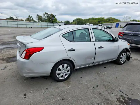 3N1CN7AP7GL835788 — 2016 Nissan Versa, фото 3 с аукциона Copart, Передняя часть