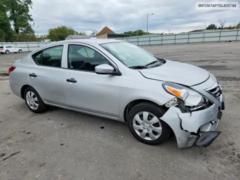 3N1CN7AP7GL835788 — 2016 Nissan Versa, фото 4 с аукциона Copart, Передняя часть