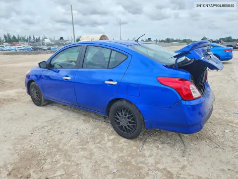 2016 Nissan Versa 1.6 Sv VIN 3N1CN7AP9GL805840 фото 2