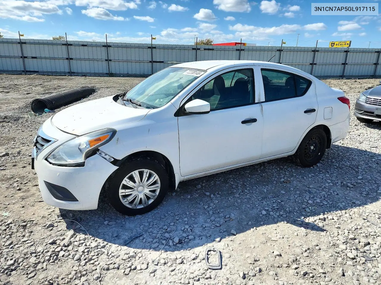 2016 Nissan Versa 1.6 S VIN 3N1CN7AP5GL917115 фото 1