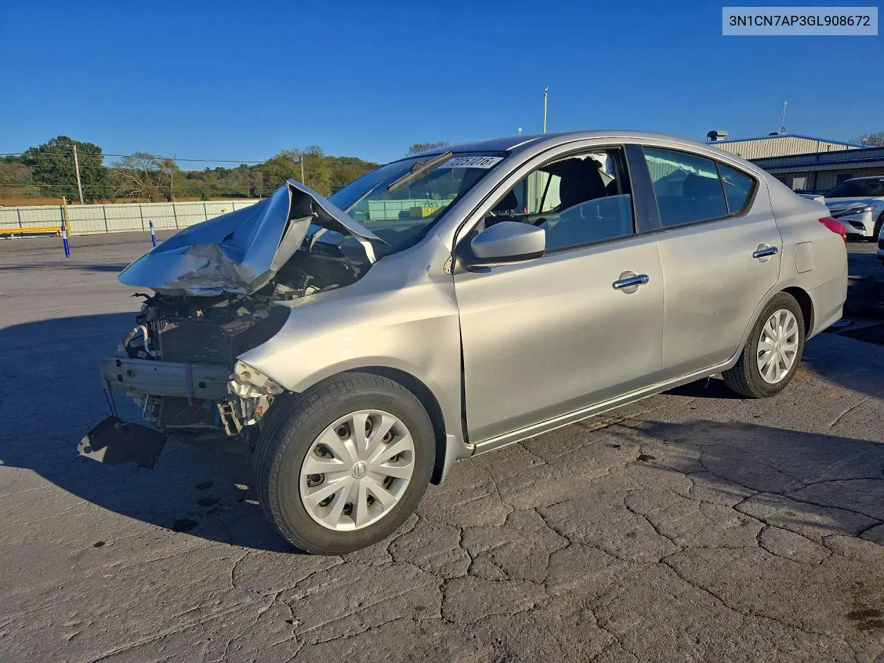 2016 Nissan Versa 1.6 Sv VIN 3N1CN7AP3GL908672 фото 1