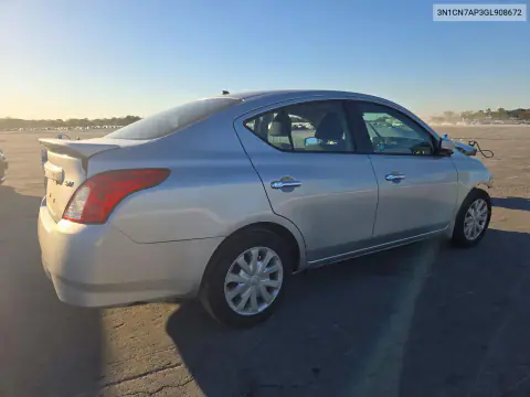 2016 Nissan Versa 1.6 Sv VIN 3N1CN7AP3GL908672 фото 3