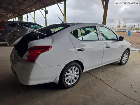 2016 Nissan Versa 1.6 S VIN 3N1CN7AP2GL866799 фото 3