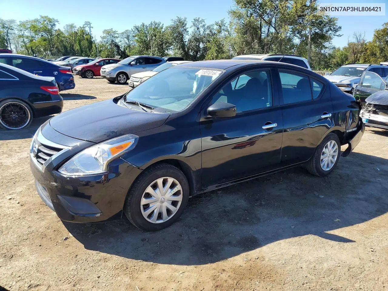 3N1CN7AP3HL806421 Nissan Versa 2017 — повреждение Задняя часть, фото до ремонта