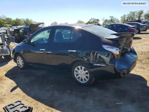 3N1CN7AP3HL806421 — 2017 Nissan Versa, фото 2 с аукциона Copart, Задняя часть