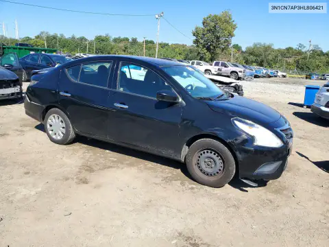 3N1CN7AP3HL806421 — 2017 Nissan Versa, фото 4 с аукциона Copart, Задняя часть