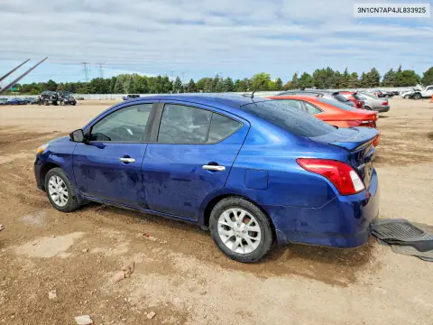 2018 Nissan Versa Sv VIN 3N1CN7AP4JL833925 фото 2