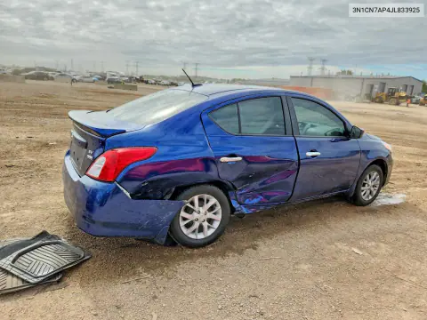 2018 Nissan Versa Sv VIN 3N1CN7AP4JL833925 фото 3