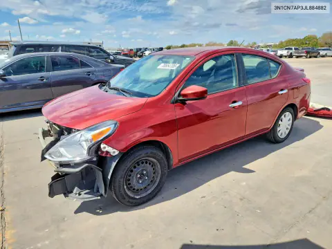 3N1CN7AP3JL884882 — 2018 Nissan Versa, Передняя часть, фото до ремонта