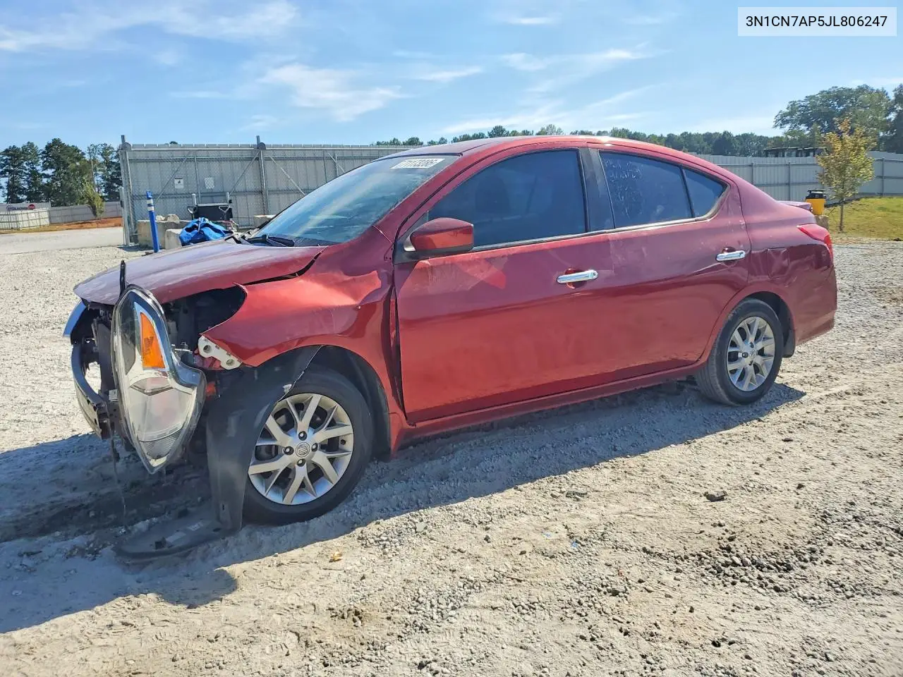 2018 Nissan Versa Sv VIN 3N1CN7AP5JL806247 фото 1