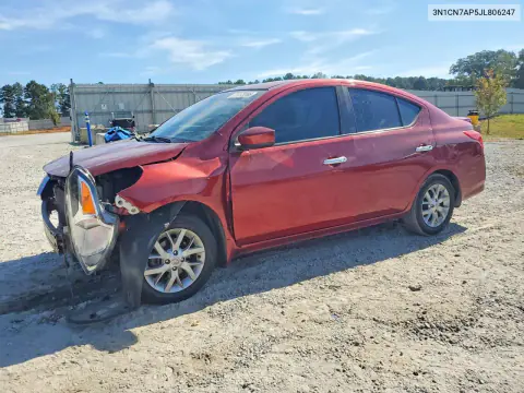 2018 Nissan Versa Sv VIN 3N1CN7AP5JL806247 фото 1