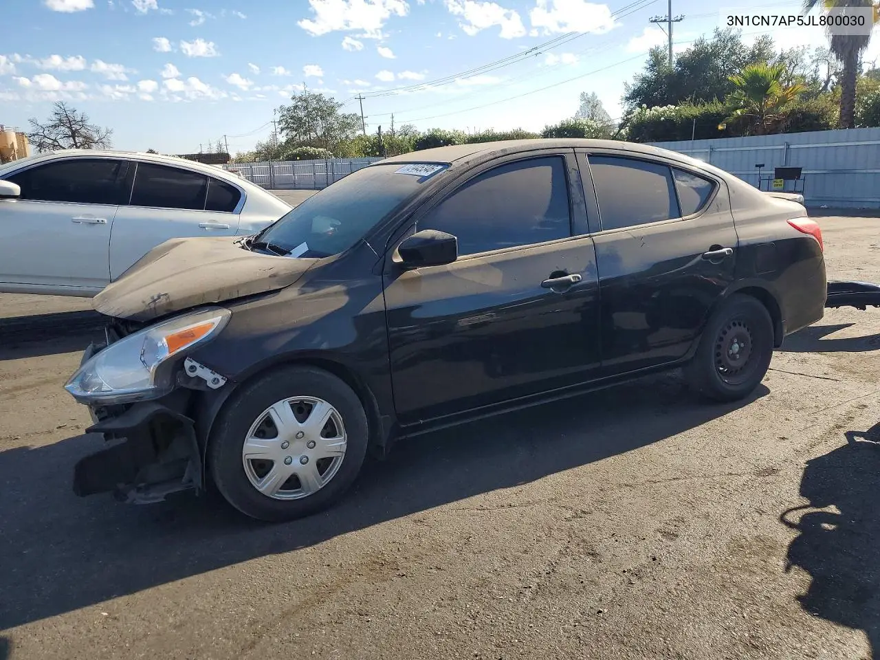 2018 Nissan Versa S Plus VIN 3N1CN7AP5JL800030 фото 1