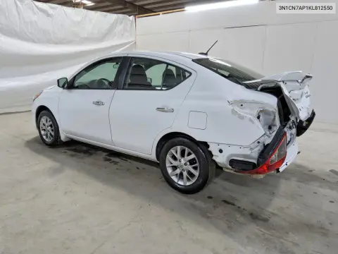 2019 Nissan Versa Sv VIN 3N1CN7AP1KL812550 фото 2