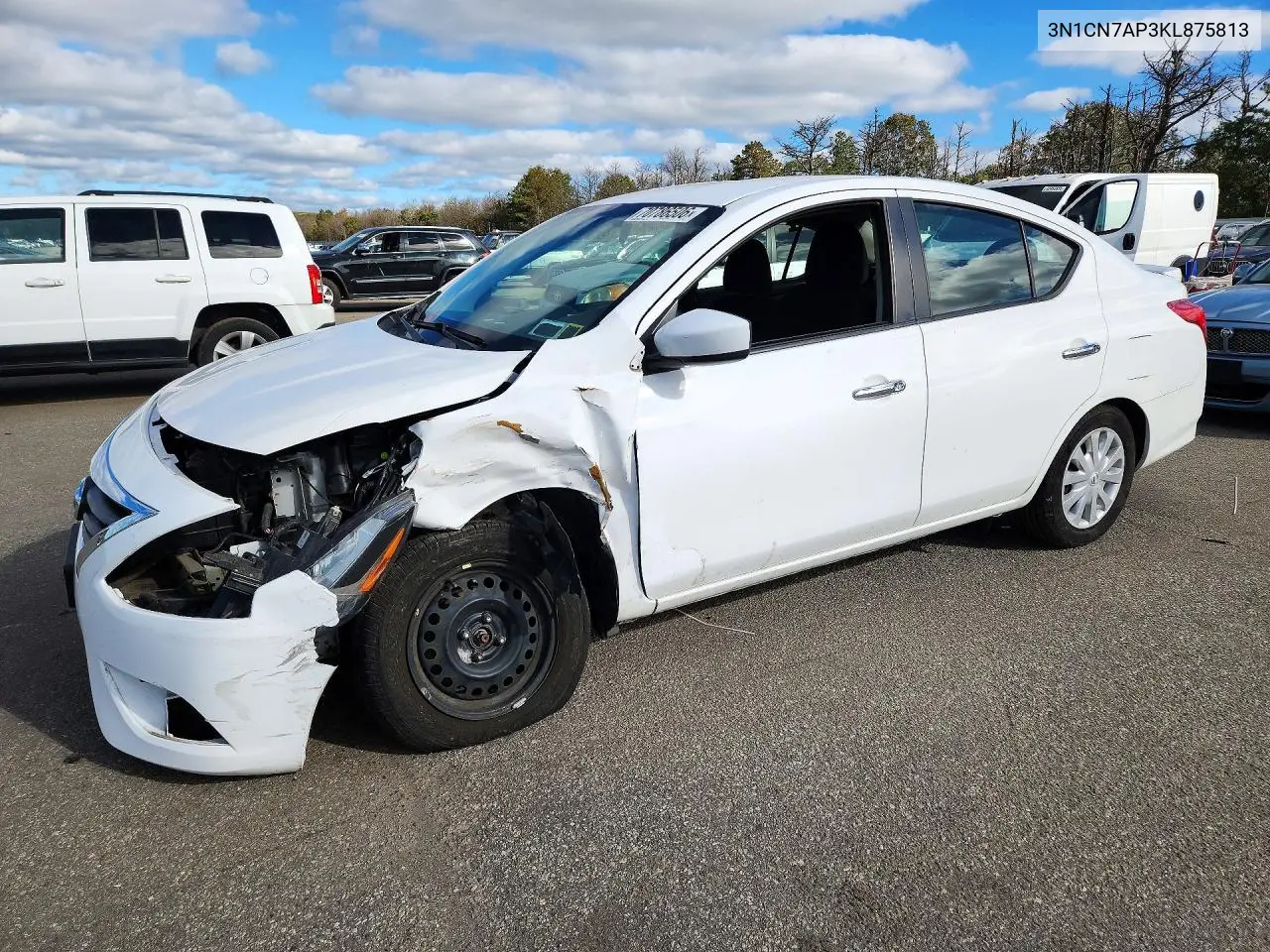 3N1CN7AP3KL875813 Nissan Versa 2019 — повреждение Передняя часть, фото до ремонта