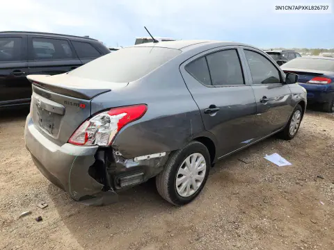 2019 Nissan Versa S Plus VIN 3N1CN7APXKL826737 фото 3
