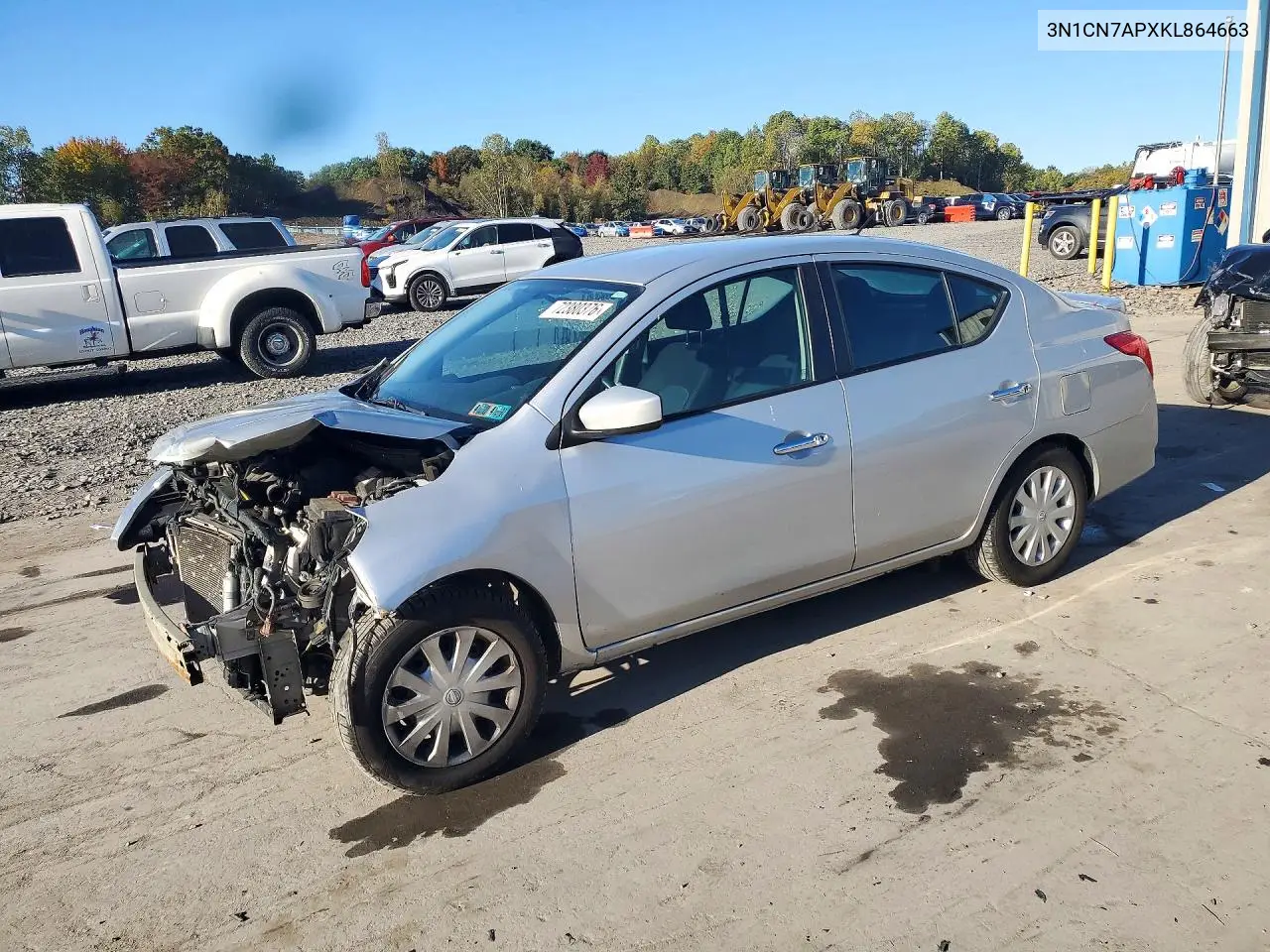 2019 Nissan Versa Sv VIN 3N1CN7APXKL864663 фото 1