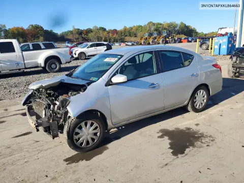 3N1CN7APXKL864663 — 2019 Nissan Versa, Передняя часть, фото до ремонта