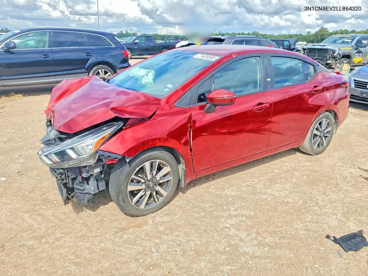 3N1CN8EV2LL864320 Nissan Versa 2020 — повреждение Передняя часть, фото до ремонта