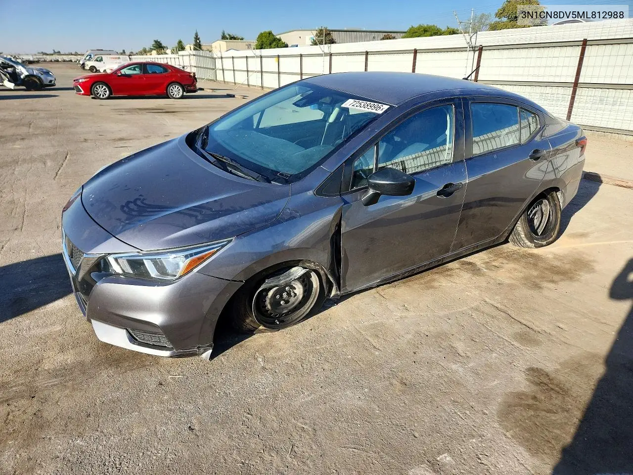 2021 Nissan Versa S VIN 3N1CN8DV5ML812988 фото 1