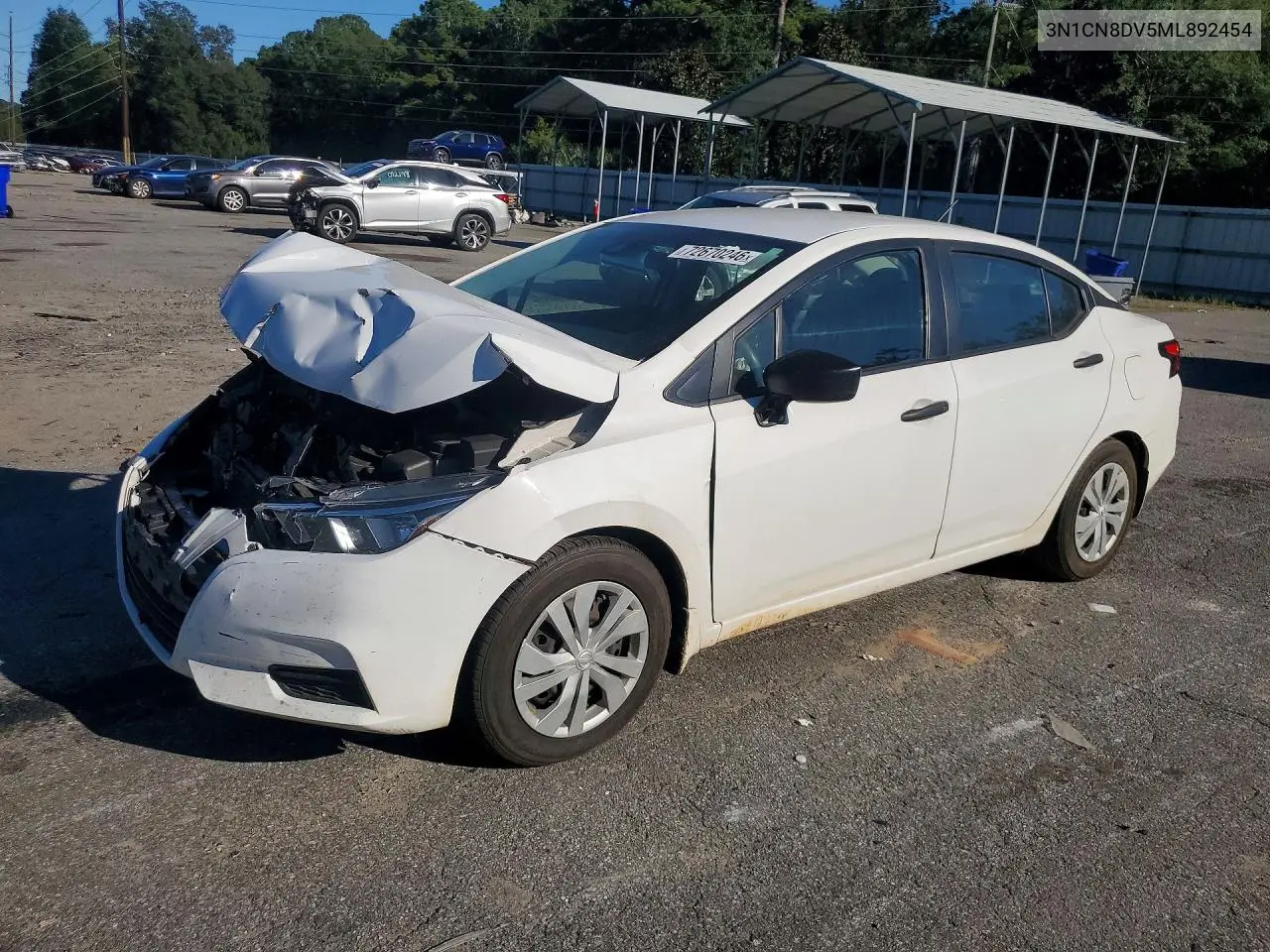 2021 Nissan Versa S VIN 3N1CN8DV5ML892454 фото 1