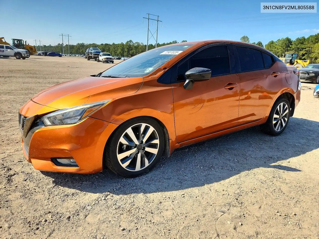 2021 Nissan Versa Sr VIN 3N1CN8FV2ML805588 фото 1