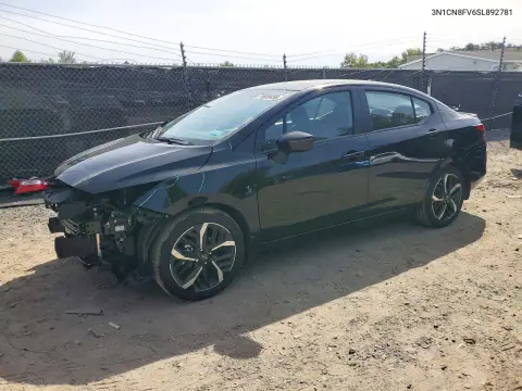 3N1CN8FV6SL892781 — 2025 Nissan Versa, Передняя часть, фото до ремонта
