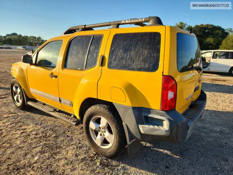 2006 Nissan Xterra X VIN 5N1AN08U06C517122 фото 2