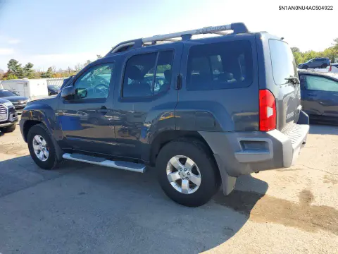 2010 Nissan Xterra X VIN 5N1AN0NU4AC504922 фото 2