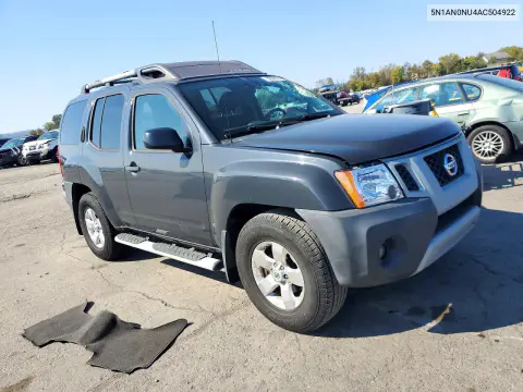 2010 Nissan Xterra X VIN 5N1AN0NU4AC504922 фото 4