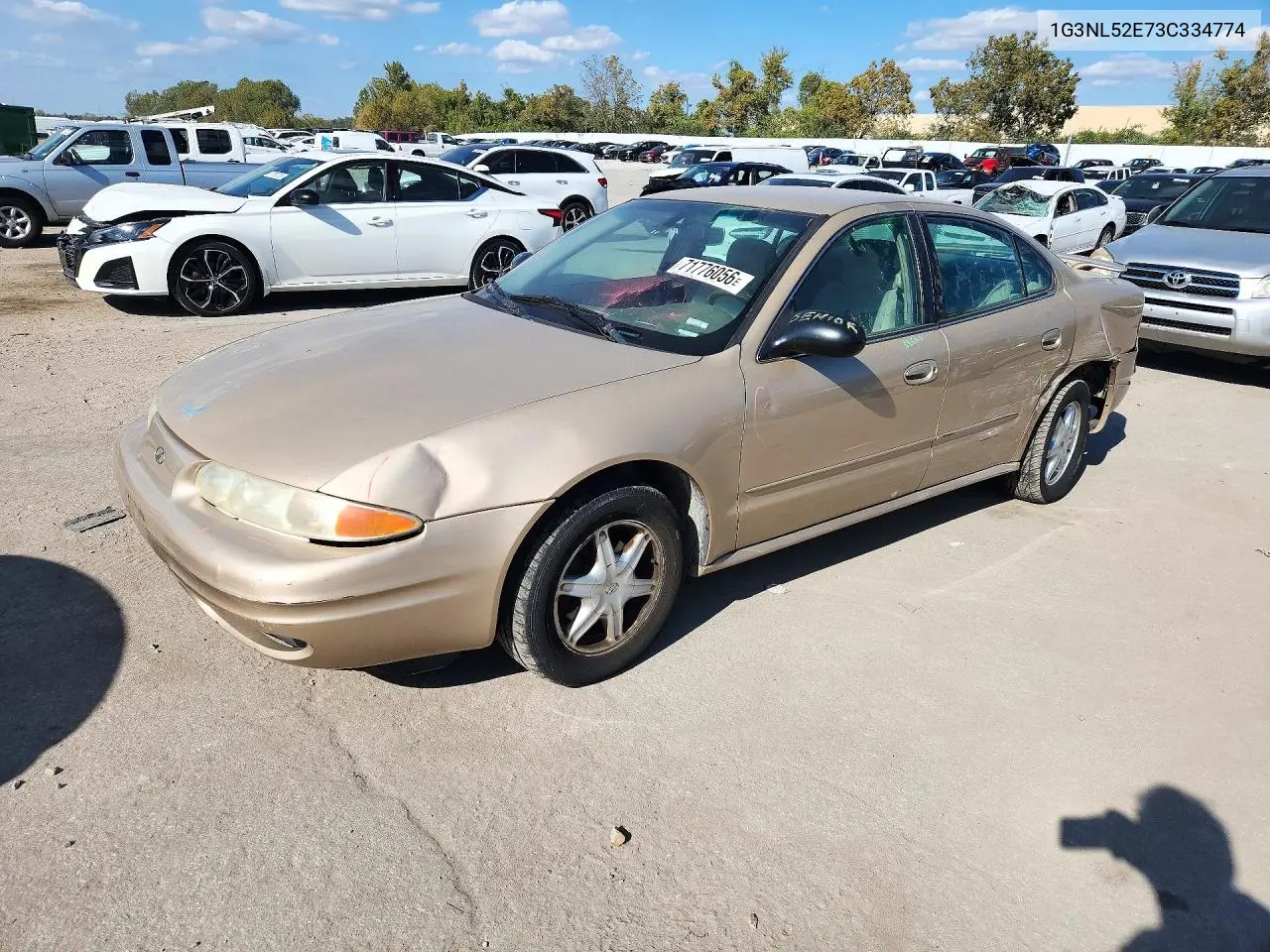 2003 Oldsmobile Alero Gl VIN 1G3NL52E73C334774 фото 1