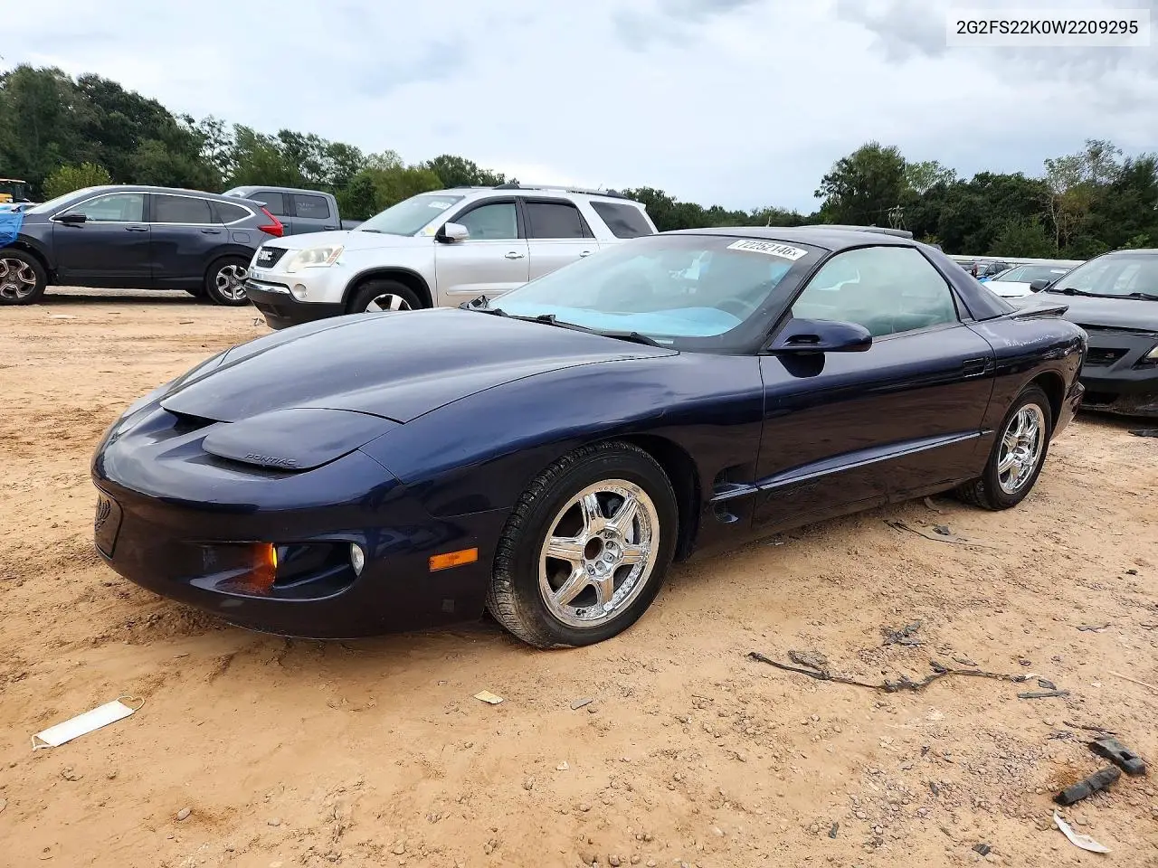 1998 Pontiac Firebird VIN 2G2FS22K0W2209295 фото 1