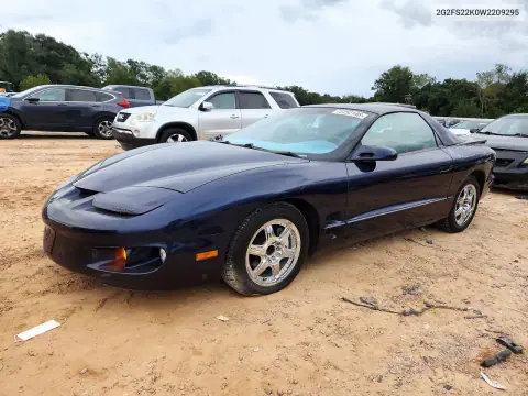 1998 Pontiac Firebird VIN 2G2FS22K0W2209295 фото 1