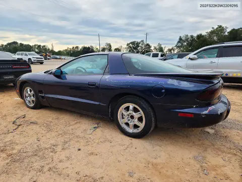 1998 Pontiac Firebird VIN 2G2FS22K0W2209295 фото 2