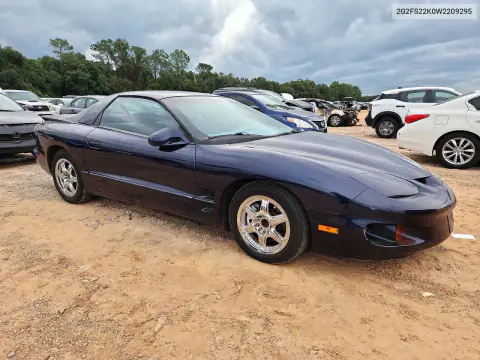 1998 Pontiac Firebird VIN 2G2FS22K0W2209295 фото 4