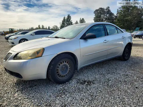 1G2ZF58B574197585 — 2007 Pontiac G6, Задняя часть, фото до ремонта