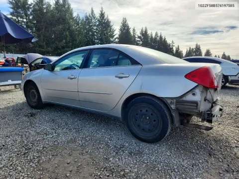 2007 Pontiac G6 Value Leader VIN 1G2ZF58B574197585 фото 2