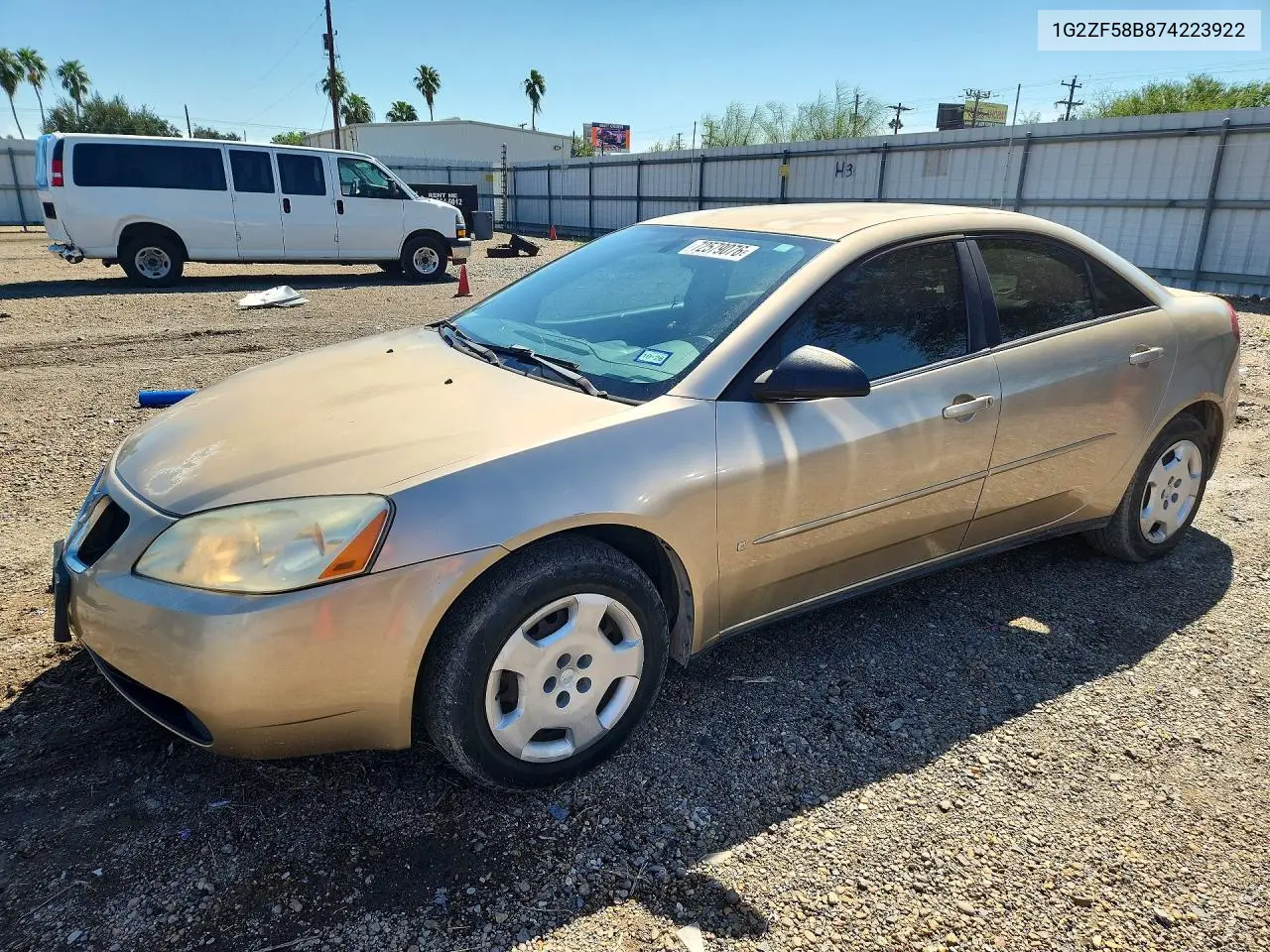 2007 Pontiac G6 Value Leader VIN 1G2ZF58B874223922 фото 1